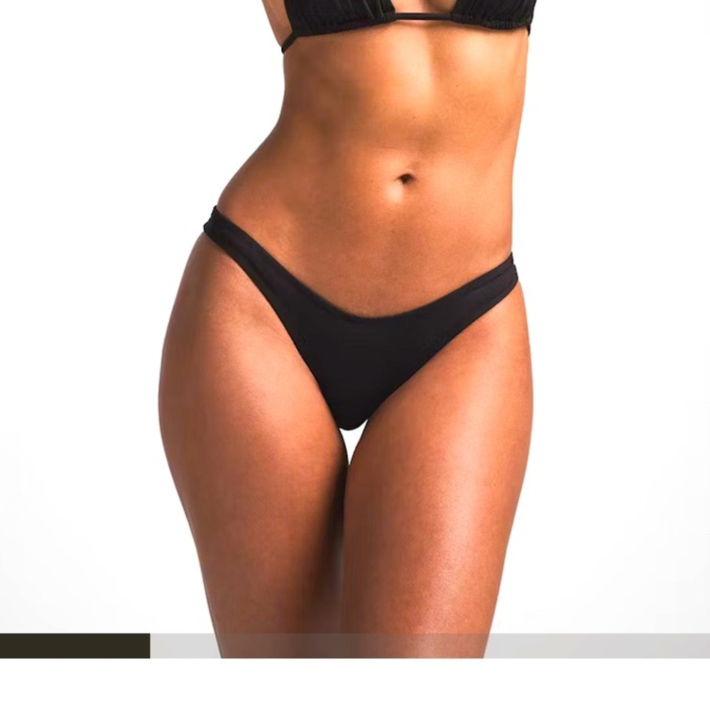 SKIMS Black High-Cut Bikini